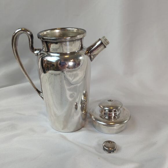 MCM Friedman Silver Company Silver Plated Individual Cocktail Shaker Complete - Picture 5 of 9